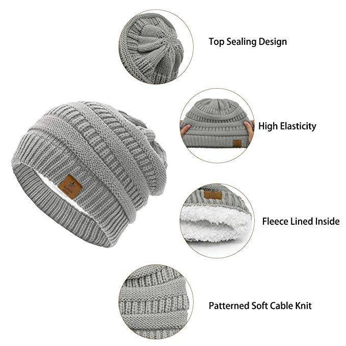 exclusive for explosions in Europe and America best selling new monochrome wool knitted hat five-pointed star velvet hat