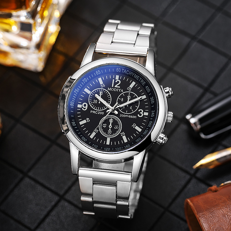 Watch men's factory direct MODIYA gift fashion steel belt quartz watch men's watch