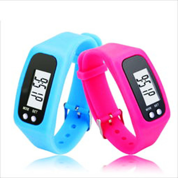 Silicone LCD smart sports pedometer hand ring watch electronic step silicone Sports men's watch spot wholesale