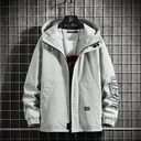Spring and Autumn Jacket Men's New Hooded Jacket Handsome Hooded Jacket Tooling High Quality Public Edition Net Edition