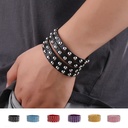 fashion twist leather cool bracelet punk rock style leather bracelet