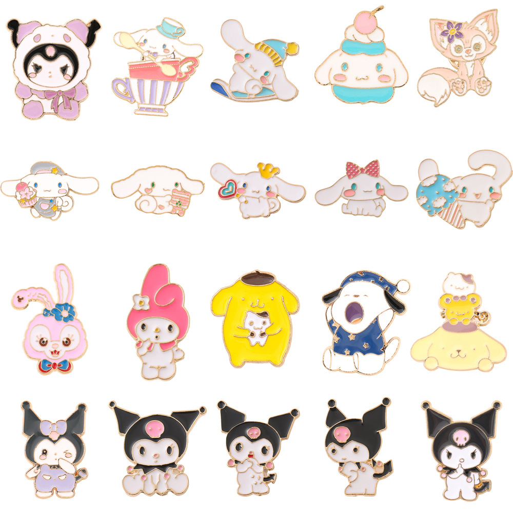 Cartoon cute Sanrio family coolomi brooch metal badge ins Japanese Yugui dog brooch bag pin