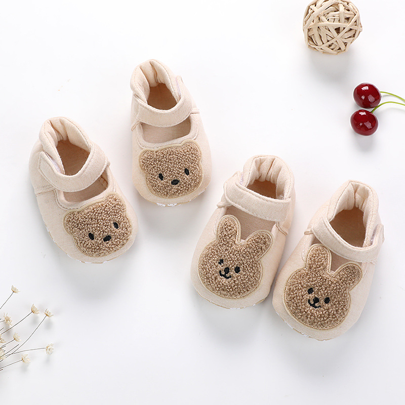 spring new colored cotton bear bunny shoes men's treasure women's treasure front soft bottom non-slip toddler shoes a generation of hair