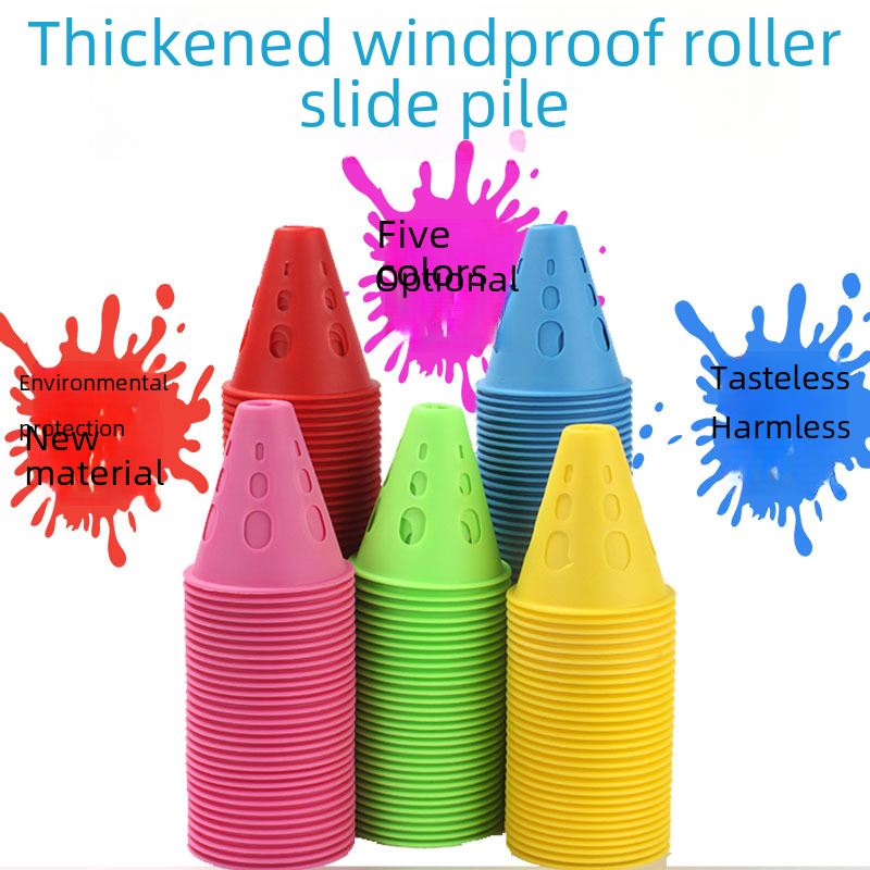 Factory direct roller slide pile flat flower pile training class training props obstacle thickened windproof skates barricade