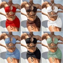 Multi-color Sexy Anti-wear Split Bikini Spot Bikini Three-piece Swimsuit Women