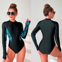 Long-sleeved Waterproof Zipper Surfing Swimsuit Quick-drying Sunscreen Women's one-body diving suit