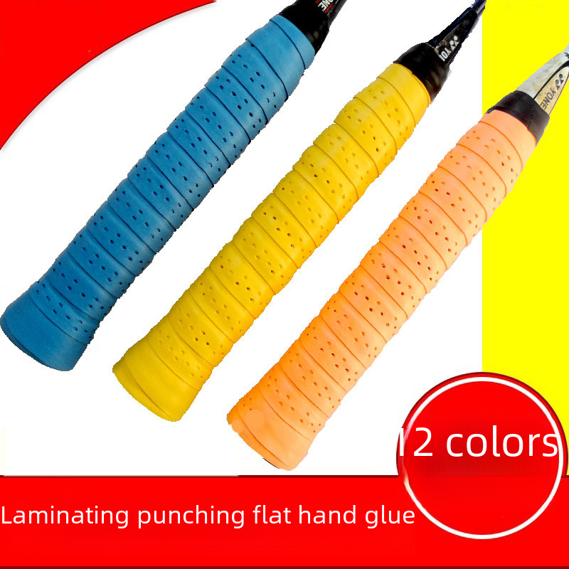 Laminated Perforated Flat Hand Glue Sweat Belt Grip Leather