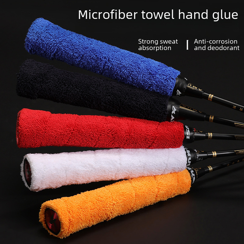 Badminton racket hand glue long hair microfiber towel hand glue badminton Sweat Belt non-slip thickened towel glue