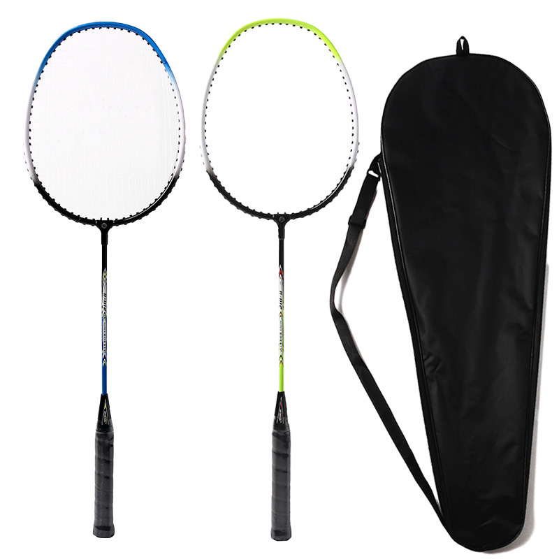 Aluminum alloy ultra-light badminton racket children's adult outdoor sports men's and women's training portable suit trade