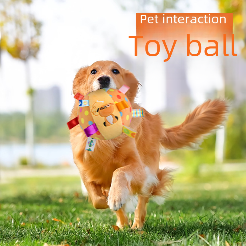 Dog sound toy ball plush bell ball pet toy ball puppy ball cute relieving stuffy rattle sound cloth ball