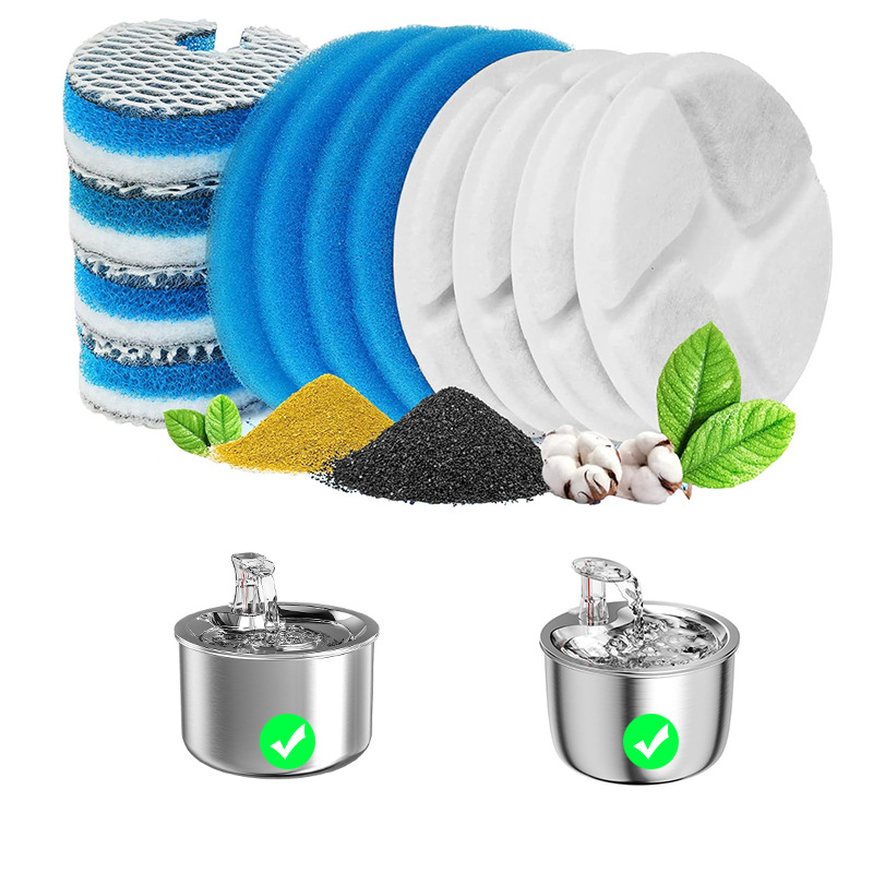 Factory direct supply pet supplies water dispenser filter element cat and dog water feeder accessories filter cotton mesh filter element Cotton
