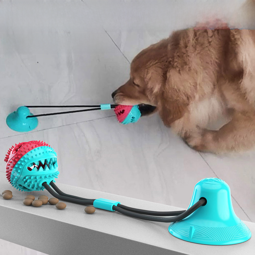 宠物用品亚马逊狗狗吸盘玩具犬用磨牙漏食器发泄耐啃咬球狗玩具
