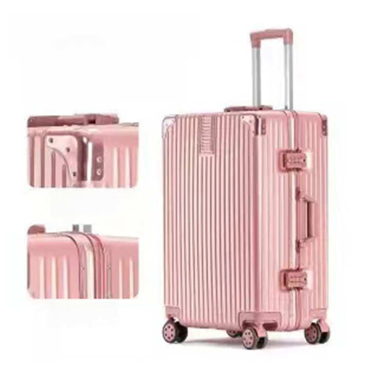 Portable luggage female student 20 inch trolley case high color value universal wheel 24 inch aluminum frame password suitcase