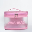 New Style Super Large Capacity Fashionable Square Bag Cosmetic Bag Transparent Frosted Storage Bag Wash Bag Convenient with Portable
