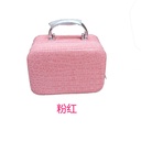 Manufacturers New Large Capacity Cosmetic Bag Korean Style Portable Small Cosmetic Case with Mirror Square Solid Color Storage Women's Bag