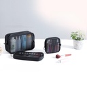Travel Nylon Mesh Breathable Digital Storage Bag Makeup Wash Bag Portable ETC Cosmetic Bag Three-Piece Set