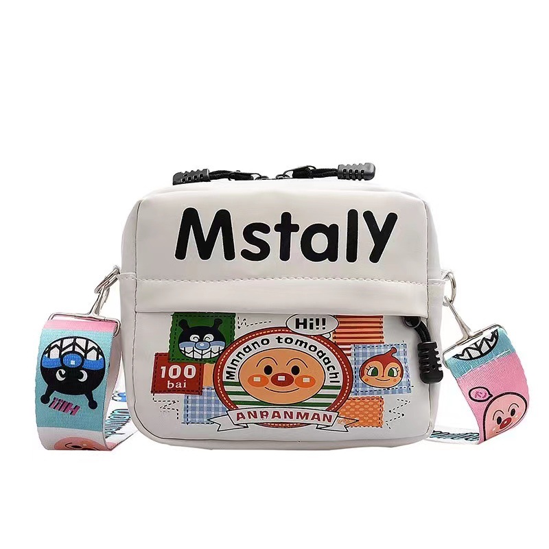 Western Style Cute Printed Small Bag New Arrival Cartoon Trendy Korean Style Student Fashionable Wide Shoulder Strap Shoulder Crossbody Bag