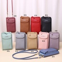 new ladies slung mobile phone bag wholesale large capacity multi-functional solid color fashion simple shoulder bag