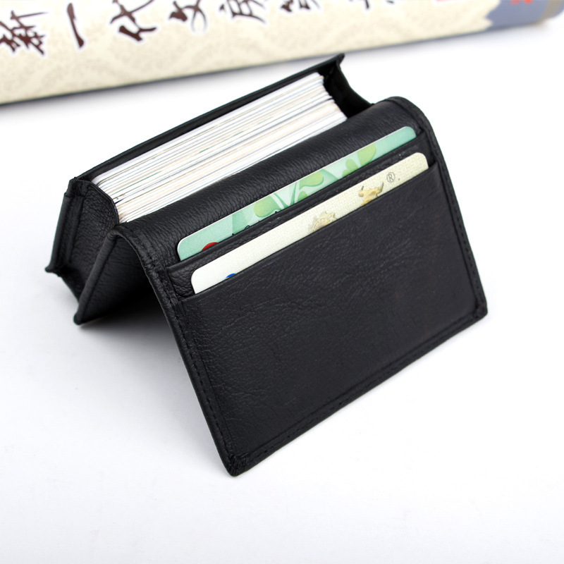 new card bag men's business first layer cowhide business card bag large capacity card holder factory in stock direct sales