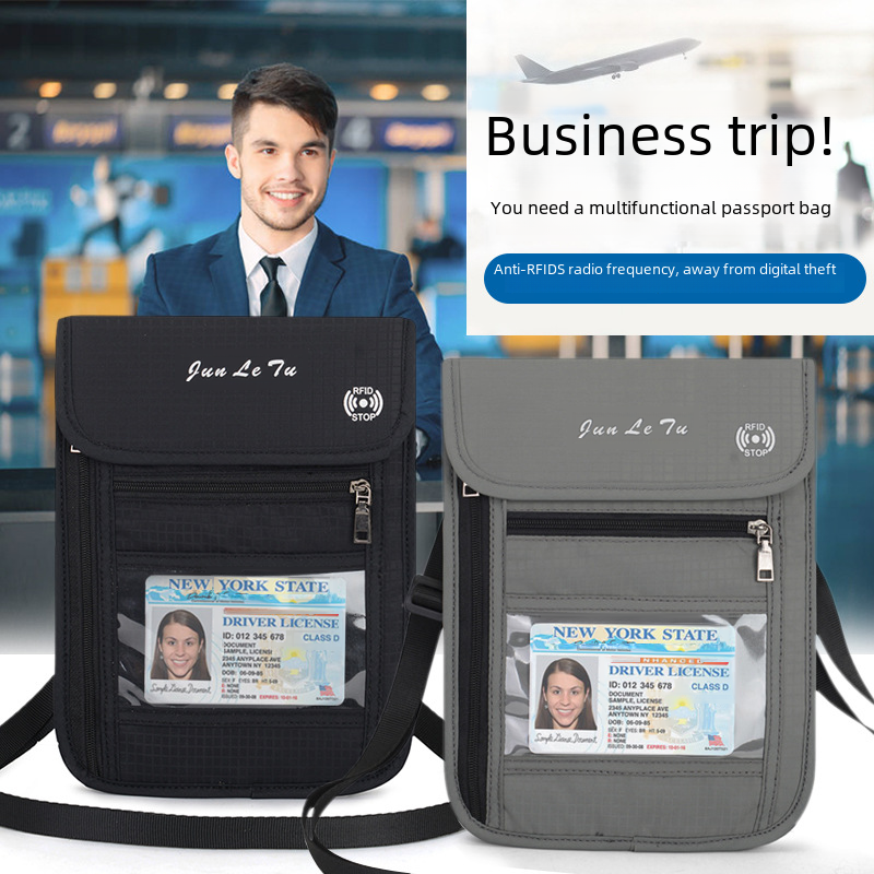 Overseas travel passport bag multi-function ID bag waterproof transparent passport holder RFID ID bag air ticket protective cover