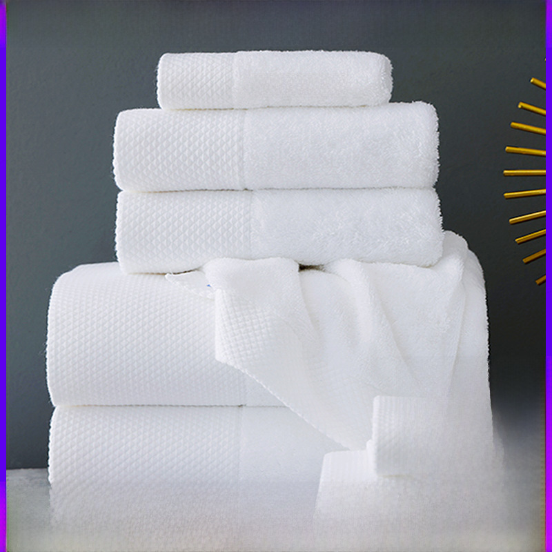 Hotel Towel White Funeral Hotel Cotton Special Five-star Pure Cotton Homestay Pure White Foot Therapy White Towel Face Towel
