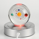 New LED Crystal rotating lamp holder colorful White light rotating multi-mode multi-function USB Display base