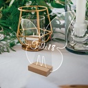 BT059 three-dimensional transparent butterfly acrylic wedding party table number plate table seat plate DIY mirror table