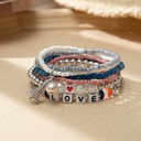 love Letter Crystal Bracelet ins Design Sense Niche Stacked Stretch Bracelet Tide Supply Factory Wholesale