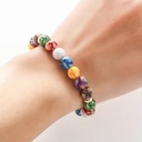 Colorful Beads Bracelet Volcanic Stone Bracelet Hot Yoga Balance Beads Bracelet