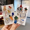 Japanese Style Instagram Popular Personality Cartoon Cute Brooch Girl's Pin Accessories Fresh Style Women's Badge Anti-Light Pin