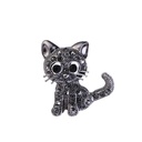 new direct European and American high-grade diamond kitten brooch personalized fashion animal corsage collar pin fashion products