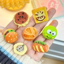 Han Feng Cute Simulation Hamburger Brooch ins Style Badge Pin Clothes Bag Children's Fun Candy Accessories Couple