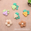 New accessories filled cotton grape fabric decorative accessories five-petal flower clothing hair accessories bag brooch Accessories Wholesale