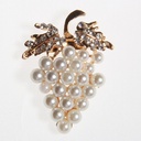 European and American fashion 5cm diamond crystal brooch corsage all-match Pearl clothing accessories rhinestone pin