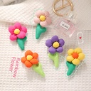 Rainbow flower accessories diy Tulip brooch cute bag decorations children's clothing accessories wholesale