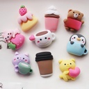 diy resin accessories cartoon Cup bear phone shell beauty decoration children hair accessories hair clip mouthwash Cup material