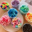 Korean Style Children's Candy Color Small Seamless Hair Ring Baby Girl's Hair Mini Color Towel Ring Rubber Tendon