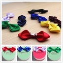 Solid color pin bow tie