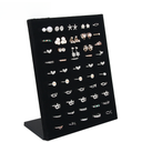 黑绒饰品戒指展示架50位戒指座珠宝首饰架立式陈列牌展示板道具