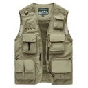 Outdoor vest men's summer multi-pocket large size spring and autumn men's vest photography fishing vest waistcoat thin