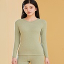 Autumn and Winter New Thermal Underwear Women's Cationic Base Shirt Autumn Clothes and Pants Constant Temperature Thickened Double-sided Fleece Sanding Set