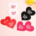 Heart-shaped areola stickers sexy disposable breathable self-adhesive breast-shaping intimate printed letters KISSME luminous breast stickers