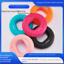 Wholesale convex grid plane double strength grip ring finger activity strength trainer fitness silicone grip