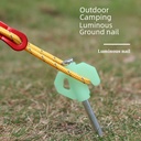 Outdoor tent canopy ground nail camping camping luminous nail 20cm reinforced tent windproof nail fluorescent fixed steel nail