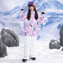 儿童滑雪服套装女童冬季户外防风防泼水保暖加厚滑雪衣裤新款