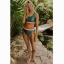 explosion color mosaic split bikini ladies swimsuit