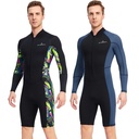 1.5mm diving suit long sleeve shorts one-piece warm diving suit men's snorkeling surfing Lycra sunscreen swimsuit