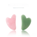 Natural Quartz Powder Crystal Jade Heart-shaped Scraping Plate Dongling Jade Facial Body Beauty Scraping Slice