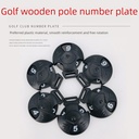 Source manufacturer golf wooden pole cap set tag golf number tag heart-shaped rotating plastic tag number tag