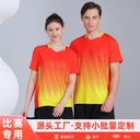 Quick-drying breathable table tennis sports top spot printing spring and summer badminton clothes short sleeve T-shirt custom